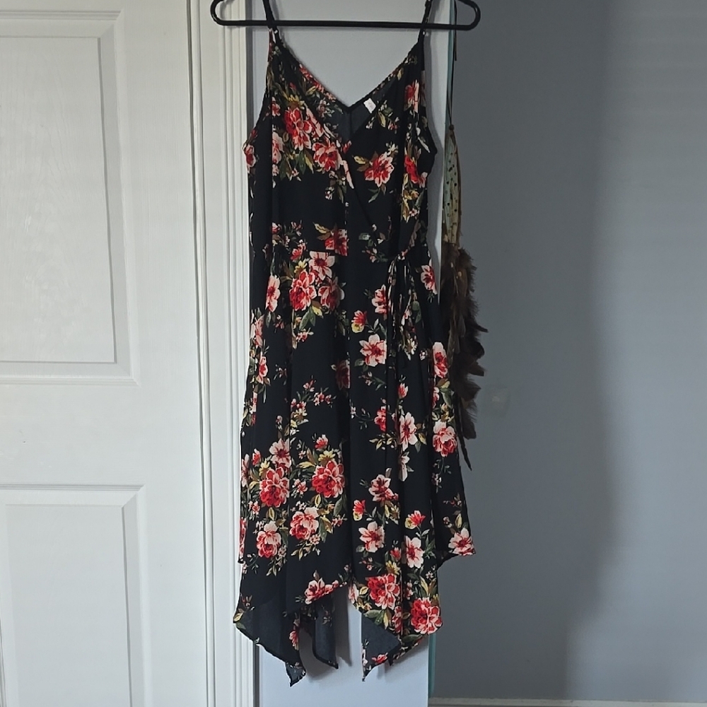 Floral Black Dress